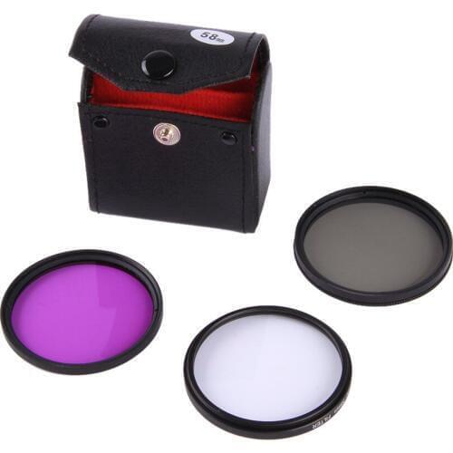 55mm UV CPL FLD Lens Filter Kit for Nikon D5600 D5500 D5300 D5200 D5100 D3200 D3400 D3300 D3100 D750 With AF-P DX 18-55mm Lens