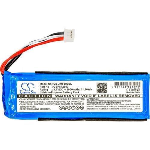 Cameron Sino 3000mAh battery for JBL Flip 3 JBLFLIP3GRAY GSP872693 P763098 03 Speaker Battery