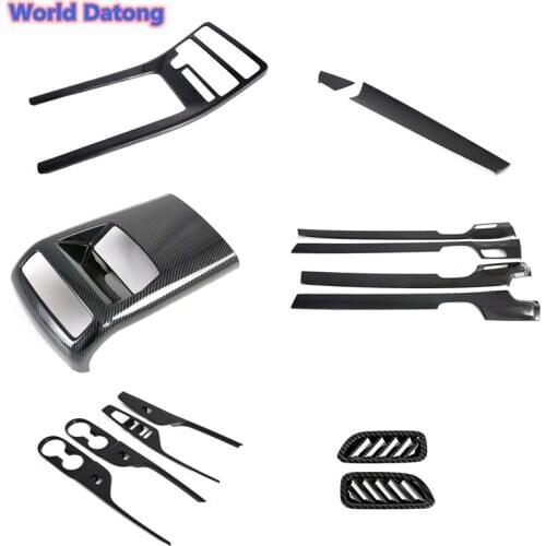 Accessories For Hyundai Palisade 2020 Carbon fiber Drawing Interior ABS Decoration Cover Trim