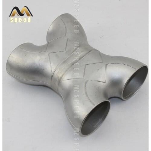 Stainless steel sub - interface sub - two transfer accessories universal welding exhaust pipe noise eliminator four-way
