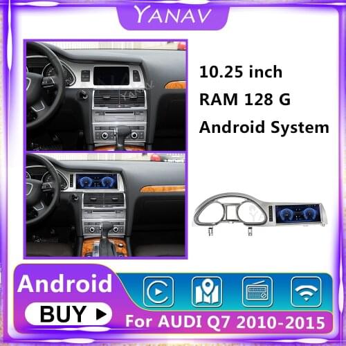 2 Din 10.25 Inch Android Car Radio Head Unit for Audi Q7 2010-2015 Auto Stereo Receiver Multimedia Player GPS Navigation 128G