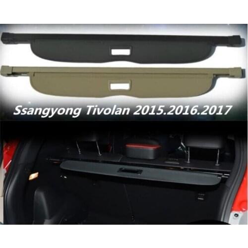 Car Rear Trunk Security Shield Cargo Cover For Ssangyong Tivolan 2015.2016.2017 High Quali Auto Accessories Black Beige