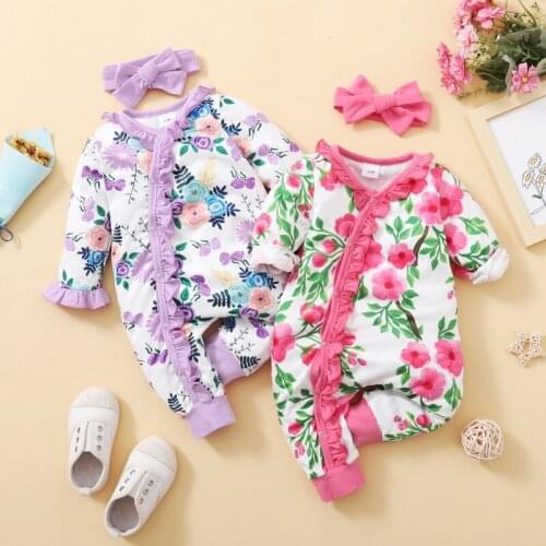 Bobora Baby Girl Soft Cotton Clothes Romper One Piece Jumpsuit Pajamas Coverall Gift Set