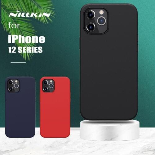 For iPhone 12 Pro Max Case Nillkin Flex Luxury Liquid Silicone Slim Soft TPU Back Cover for iPhone 12 12 Pro 12 Mini Phone Case