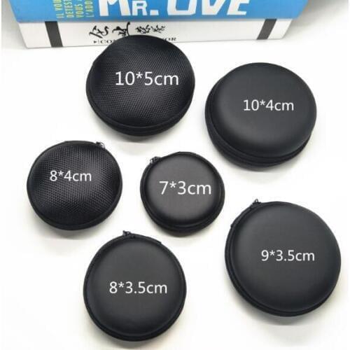 Black Pouch Storage Bag Shell Box Carrying Hard Hold Case For Airpods Earphone Headphone Accessory Earbuds Memory Card USB Cable