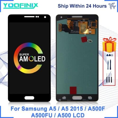 5.0" AMOLED For Samsung Galaxy A5 2015 Display Touch Screen Digitizer Replacement Parts For A500F A500FU A500M A5000 LCD Display