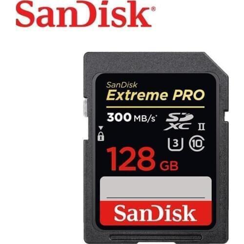 Original SanDisk Extreme Ultra High Speed 128GB 64GB SD cardClass10 300M / s U3 SDHC SDXC UHS-II 32GB Memory Card for Camera
