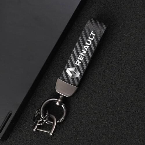 Leather Car KeyChain 360 Degree Rotating Horseshoe Key Rings car Accessories