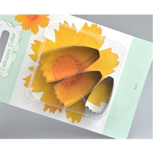 Kitchen DIY Creative 3PCS/SET Calliopsis Petals Stainless Steel Creative Cookie Mold Die Cut Mold Fondant Cake Mold Cutting A806