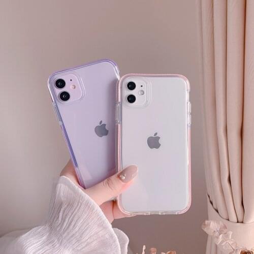 Retro Sweet frame kawaii Japanese Phone Case For iPhone 11 12 Pro Max Xs Max XR Xs 7 8 Plus X 7Plus case Cute Transparent Cover