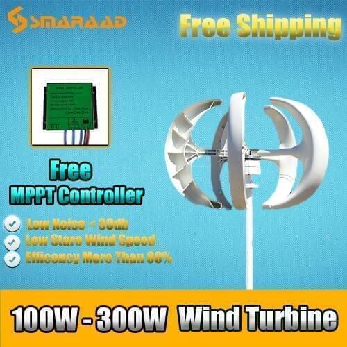 Mini wind turbine small household wind turbine 100w vertical wind mill generator 12v/24v charge re quite and efficient