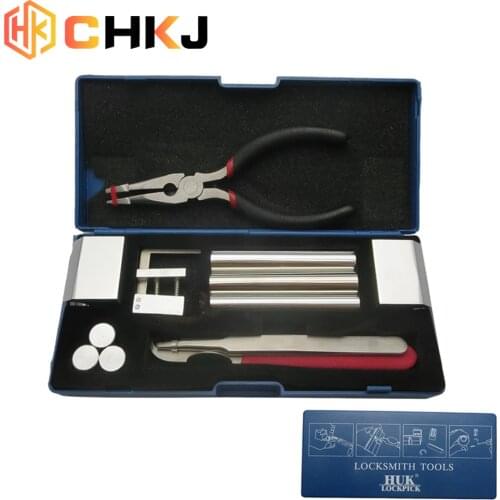 CHKJ For HUK Professional 12 in 1 Lock Disassembly Tool Locksmith Tools Kit Remove Lock Repairing Set