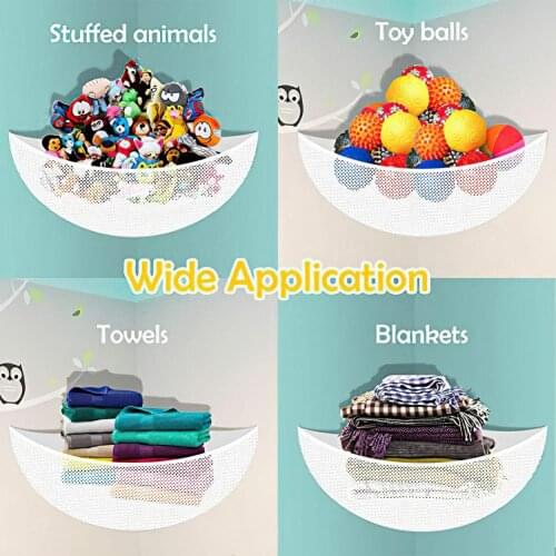 New Hammock Stuffed Animal Hammock Toys Storage Wall Sling Corner Mesh Net For Toys Children Room Toys Organize Storage Holder
