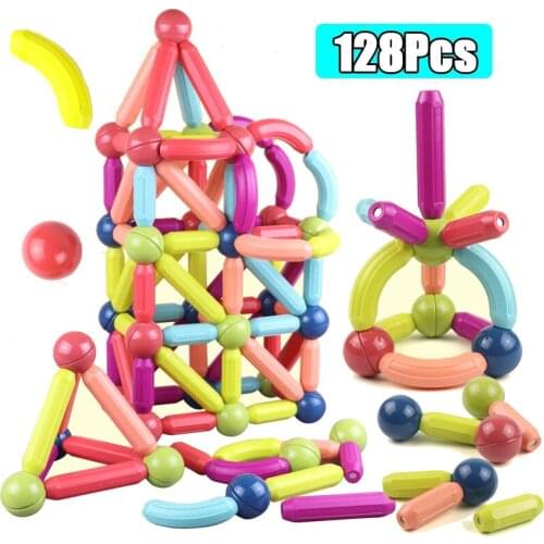 Educational Toys Magnetic Designer Constructor Magnetic Stick Model Building Construction Toys for Boys Girls Kids Gifts