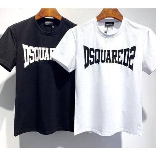 Authentic Classic FW Dsquared2 Box Logo T-Shirt Streetwear WOMEN/MEN Fashion Cotton Casual Short sleeve Round neck T shirt DT57