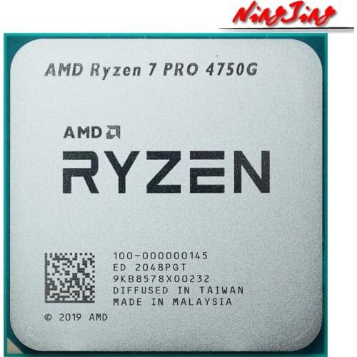 AMD Ryzen 7 PRO 4750G R7 PRO 4750G 3.6 GHz Eight-Core Sixteen-Thread 65W CPU Processor L3=8M 100-000000145 Socket AM4