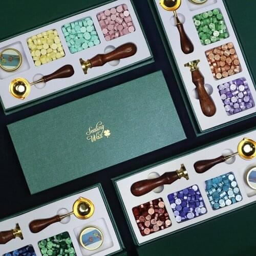 Sealing wax seal invitation gift seal head fire lacquer pocket envelope gift box gift Christmas invitation DIY decoration crafts