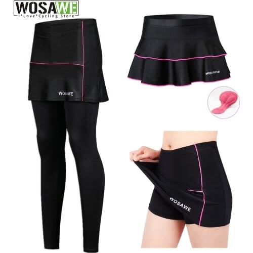 Cycling Tights Breathable Ultralight Ice Cooler Fabric Women Bicycle Bike Shorts With Skirt Comfortable 3D Padded Female