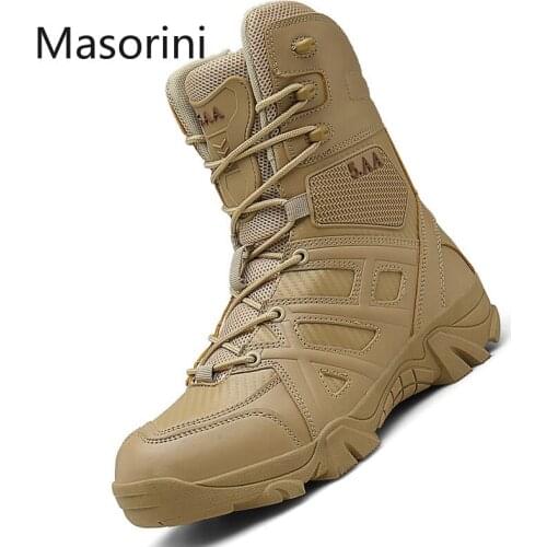 High Quality 2021 Classic Mens Shoes Mens Boots Outdoor Tactical Men Military Boots Non-slip Mens Safety Shoes Mans Footwear