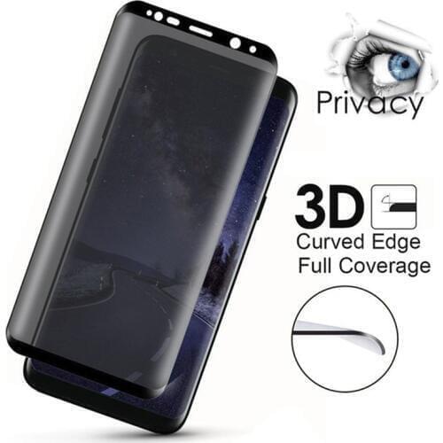 3D Privacy Full Tempered Glass For Samsung Galaxy S8 S9 S10 Note 8 9 10 Plus Lite S10e Anti Spy Peep Screen Protector
