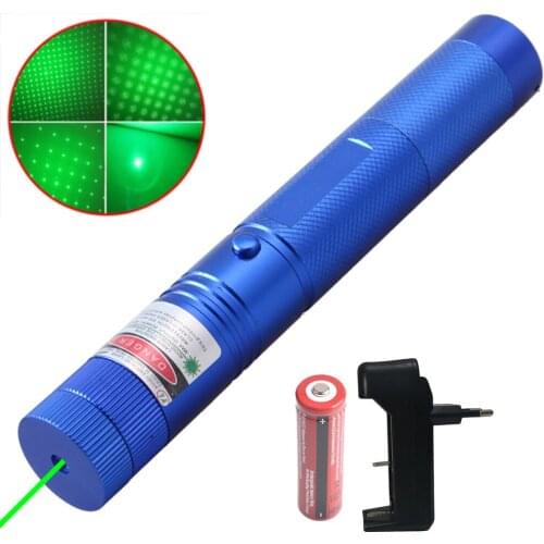 Green laser pointer 5MW high power laser sight 8000m 532nm adjustable focus combustion laser 18650 battery/charger combination