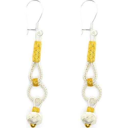 KSG Women 1 Pair Silver Earring Fine Weaving Casual Jewelry Kazaziye Silver Earring Female Earring Special Day Gift Earring