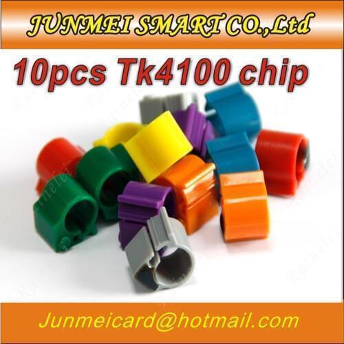 Free shipping 10pcs ABS, Electronic RFID Pigeon Bird Ring Tag For Tracking With 125KHz ID 4100 Chip Training supplies 12X13mm