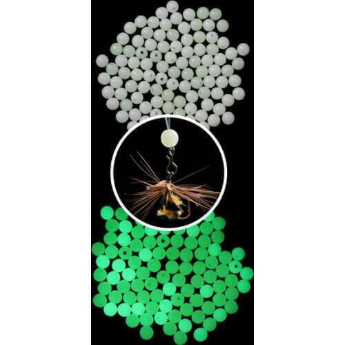 100pc/lot Fishing Floats Beads Luminous Light Glowing Balls 4/8mm Fishing String Hook Line Bass Bait Fishing Lure Tackle