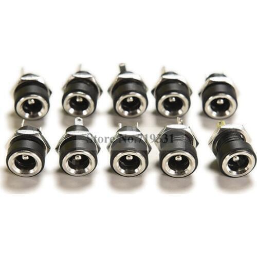 20pcs 2.5mm x 5.5mm Round Panel Chasis Mount Female Socket DC Connector