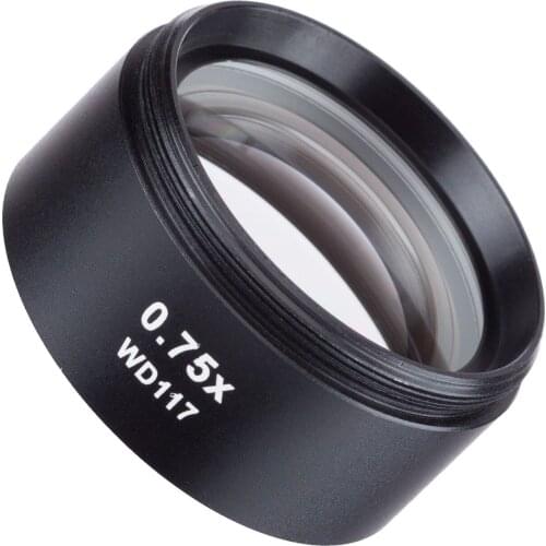 AmScope 0.75X Barlow Lens For ZM Stereo Microscopes (48mm) ZM07