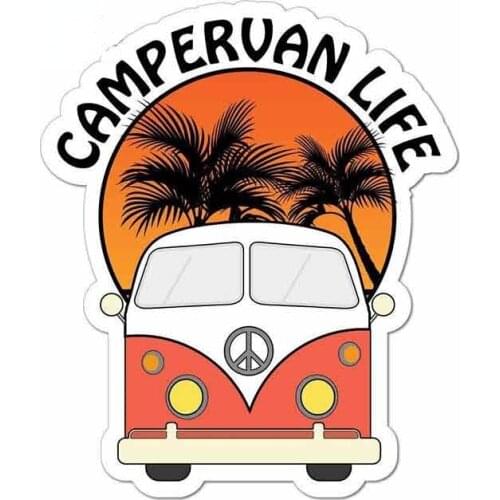 Anime Campervan Life Cartoon Funny Car Stickers RV VAN 3D DIY Fine Decal Cover Scratches Waterproof Windshield Bumper Windows