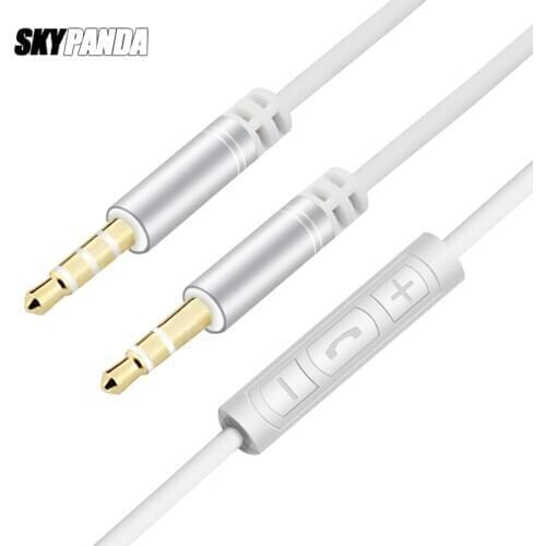 Audio Cable 3.5mm Jack Aux Cable With Microphone for Phone Computer Connect to Speaker Headphone Male-Male 1m Extension Cord