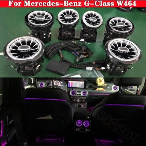 Car 8/64 Colors Ambient Light For Mercede-Benz G-Class W464 G63 G500 G550 Front AC Condition Air Outlet Turbo decorative Trim