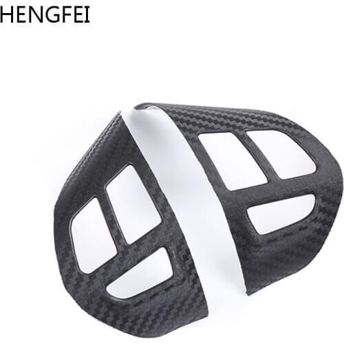 Car modification HENGFEI Watermark stripe carbon fiber steering wheel button switch patch sticker for Lancer EX
