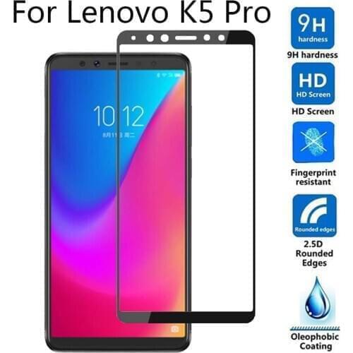 9H 5D Black For Lenovo K5 Pro full Coverage Tempered Glass For Lenovo K5 Pro L38041 Global Version Screen Protector