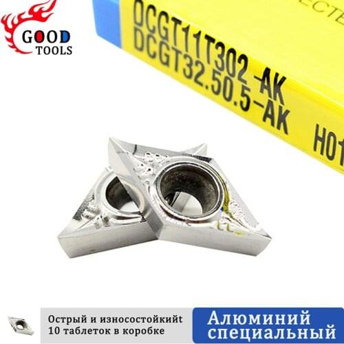 DCGT11T304 AK H01 DCGT32.51 Aluminum cutter blade DCGT 11T304 Insert Cutting Tool turning tool CNC Tools AL +TIN Alloy wood