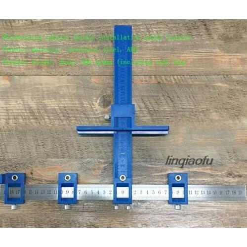 Woodworking cabinet handle installation punch locator