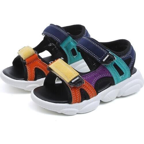 Childrens Sandals 2020 Summer New Beach Shoes Boys And Girls Breathable Shoes Fashion Non-slip Soft Bottom Kids Sandals B893