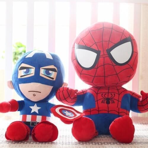 26cm Movie The Avengers Plush Toy Super heroes Spider Man Captain America Iron Man Doll Stuffed Toys for Children Gift