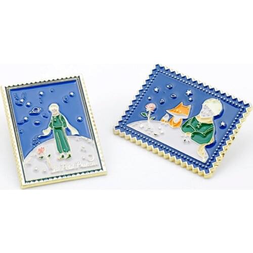 Anime The Little Prince and fox Pin Enamel Brooch Badge Backpack Jeans Clothes Lapel Pins and brooches gift kids women Jewelry