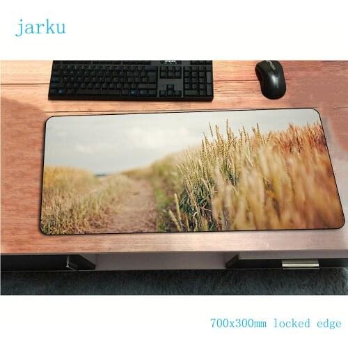 Wheat Earth mouse pad gamer Mass pattern mousepad rubber desk mat 700x400mm gaming accessories Popular keyboard mat oversized