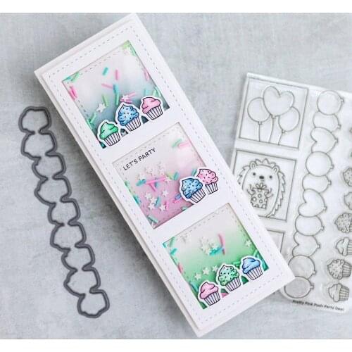 Mmao Crafts Metal Steel Cutting Dies New Slimline-Peekaboo Windows Stencil For DIY Scrapbooking Paper/photo Cards Embossing Dies