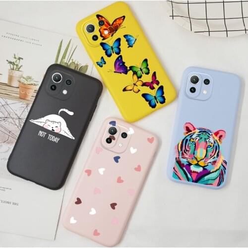 Cartoon TPU Funda For Xiaomi Mi 11 Lite Mi Note 10 Pro Lite Xiomi Mi11 Lite 5G 4G Case Cute Bumper Silicone For Mi Note10 Lite
