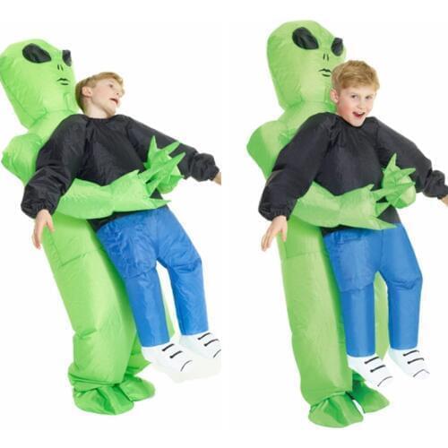 Funny Green Ghosts Hugs Inflatable Costumes Kid Carnival Holiday Boy Inflatable Clothes Spoof Performance Show Clothing C78111CH
