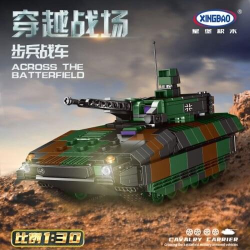 New Xingbao Germany Military Weapon Series Bundeswehr Infantry Fighting Vehicle Model Building Blocks MOC Bricks Toys For Boys