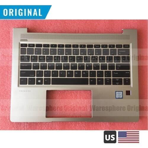 New Original Palmrest for HP Probook 13 430 G6 Top Cover with US non-backlit Keyboard L44548-001 4BX8ITATP00 US Sliver