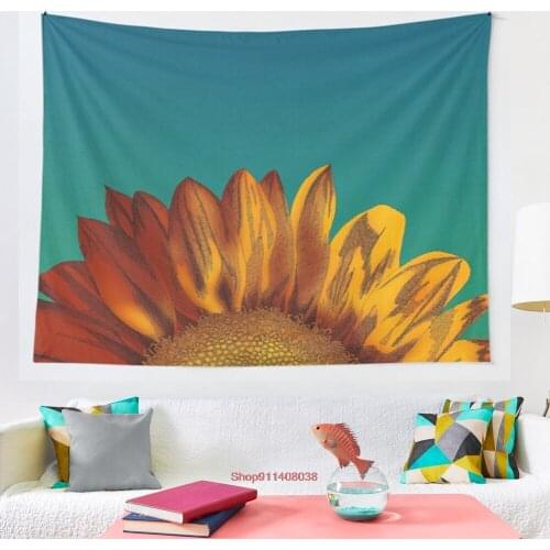 A Sunflower tapestry bedroom home decoration New Year party large size Tapestry Wall Tapestry Bohemian decorative