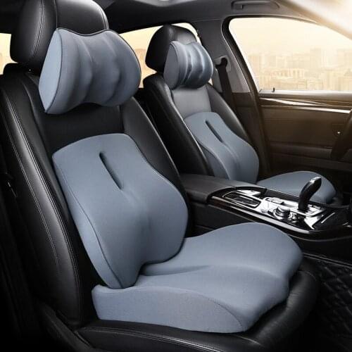 Interior Car Accessory Headrest Cushion Neck Back Pillow Travel Massage Lumbar Support Seat Head Sleep Comfort Memory Foam