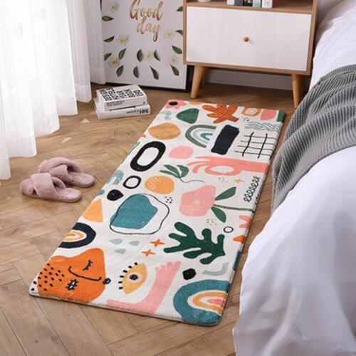 European Style Simple Carpet Cartoon Bathroom Non-slip Door Mat Bath Mat Baby Crawling Mat Girl Style Bedroom Foot Blanket 1pc