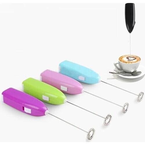 Mini Hand-Held Electric Stainless Steel Milk Frother Mixer Whisk Egg Beater Tool - Random Color convenient Portable Durable